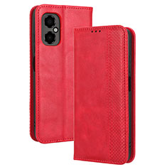 Custodia Portafoglio In Pelle Cover con Supporto BY4 per Xiaomi Redmi Note 11R 5G Rosso
