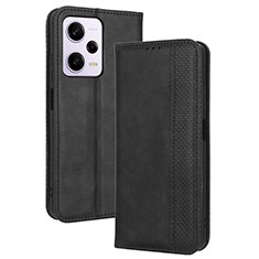 Custodia Portafoglio In Pelle Cover con Supporto BY4 per Xiaomi Redmi Note 12 Pro 5G Nero