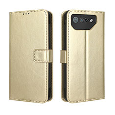 Custodia Portafoglio In Pelle Cover con Supporto BY5 per Asus ROG Phone 7 Oro