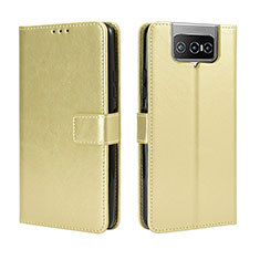 Custodia Portafoglio In Pelle Cover con Supporto BY5 per Asus Zenfone 7 Pro ZS671KS Oro