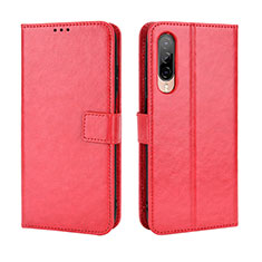 Custodia Portafoglio In Pelle Cover con Supporto BY5 per HTC Desire 22 Pro 5G Rosso