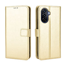 Custodia Portafoglio In Pelle Cover con Supporto BY5 per Huawei Enjoy 50 Oro