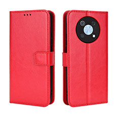 Custodia Portafoglio In Pelle Cover con Supporto BY5 per Huawei Enjoy 50 Pro Rosso