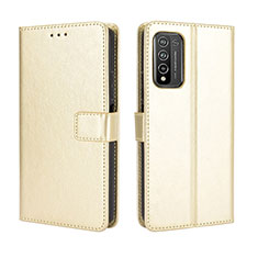 Custodia Portafoglio In Pelle Cover con Supporto BY5 per Huawei Honor 10X Lite Oro