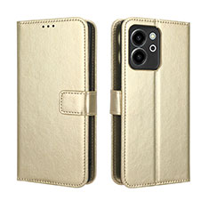 Custodia Portafoglio In Pelle Cover con Supporto BY5 per Huawei Honor 80 SE 5G Oro