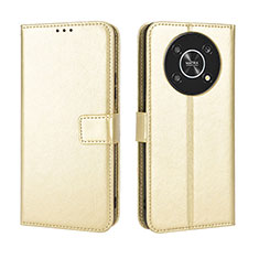 Custodia Portafoglio In Pelle Cover con Supporto BY5 per Huawei Honor Magic4 Lite 5G Oro