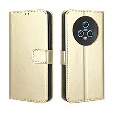 Custodia Portafoglio In Pelle Cover con Supporto BY5 per Huawei Honor Magic5 5G Oro