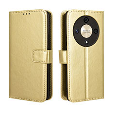 Custodia Portafoglio In Pelle Cover con Supporto BY5 per Huawei Honor Magic6 Lite 5G Oro
