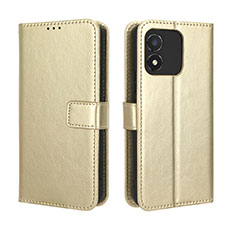 Custodia Portafoglio In Pelle Cover con Supporto BY5 per Huawei Honor X5 Oro