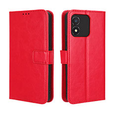 Custodia Portafoglio In Pelle Cover con Supporto BY5 per Huawei Honor X5 Rosso