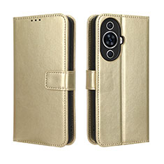 Custodia Portafoglio In Pelle Cover con Supporto BY5 per Huawei Nova 11 Oro