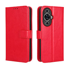 Custodia Portafoglio In Pelle Cover con Supporto BY5 per Huawei Nova 11 Pro Rosso