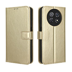 Custodia Portafoglio In Pelle Cover con Supporto BY5 per Huawei Nova Y91 Oro