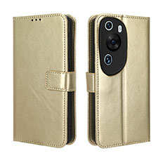 Custodia Portafoglio In Pelle Cover con Supporto BY5 per Huawei P60 Art Oro