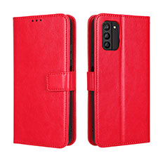 Custodia Portafoglio In Pelle Cover con Supporto BY5 per Nokia G100 Rosso