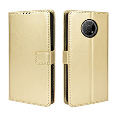 Custodia Portafoglio In Pelle Cover con Supporto BY5 per Nokia G300 5G Oro