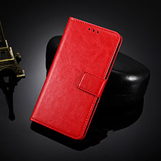 Custodia Portafoglio In Pelle Cover con Supporto BY5 per Nokia X10 Rosso