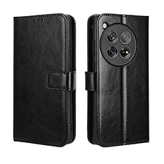 Custodia Portafoglio In Pelle Cover con Supporto BY5 per OnePlus 12R 5G Nero