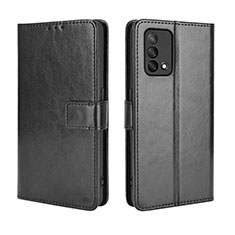 Custodia Portafoglio In Pelle Cover con Supporto BY5 per Oppo A74 4G Nero