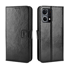 Custodia Portafoglio In Pelle Cover con Supporto BY5 per Oppo F21 Pro 4G Nero