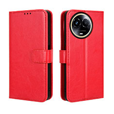 Custodia Portafoglio In Pelle Cover con Supporto BY5 per Realme 11X 5G Rosso