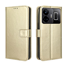 Custodia Portafoglio In Pelle Cover con Supporto BY5 per Realme GT Neo5 5G Oro