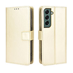 Custodia Portafoglio In Pelle Cover con Supporto BY5 per Samsung Galaxy S24 5G Oro
