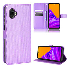 Custodia Portafoglio In Pelle Cover con Supporto BY5 per Samsung Galaxy XCover 6 Pro 5G Viola