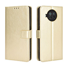 Custodia Portafoglio In Pelle Cover con Supporto BY5 per Xiaomi Mi 10i 5G Oro