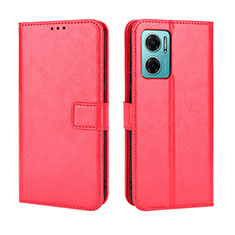Custodia Portafoglio In Pelle Cover con Supporto BY5 per Xiaomi Redmi 10 5G Rosso