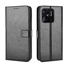 Custodia Portafoglio In Pelle Cover con Supporto BY5 per Xiaomi Redmi 10 Power Nero