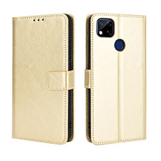 Custodia Portafoglio In Pelle Cover con Supporto BY5 per Xiaomi Redmi 10A 4G Oro