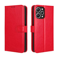 Custodia Portafoglio In Pelle Cover con Supporto BY5 per Xiaomi Redmi 12 4G Rosso