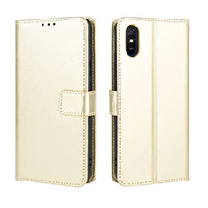 Custodia Portafoglio In Pelle Cover con Supporto BY5 per Xiaomi Redmi 9i Oro