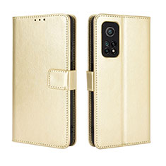 Custodia Portafoglio In Pelle Cover con Supporto BY5 per Xiaomi Redmi K30S 5G Oro