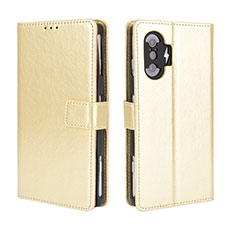 Custodia Portafoglio In Pelle Cover con Supporto BY5 per Xiaomi Redmi K40 Gaming 5G Oro