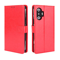 Custodia Portafoglio In Pelle Cover con Supporto BY5 per Xiaomi Redmi K40 Gaming 5G Rosso