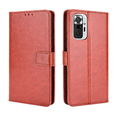 Custodia Portafoglio In Pelle Cover con Supporto BY5 per Xiaomi Redmi Note 10 Pro Max Marrone