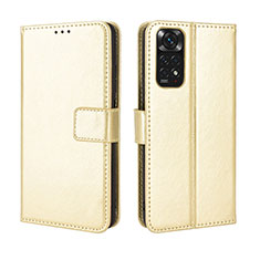 Custodia Portafoglio In Pelle Cover con Supporto BY5 per Xiaomi Redmi Note 11 4G (2022) Oro