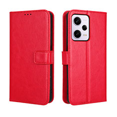 Custodia Portafoglio In Pelle Cover con Supporto BY5 per Xiaomi Redmi Note 12 Pro 5G Rosso