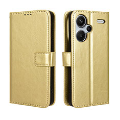Custodia Portafoglio In Pelle Cover con Supporto BY5 per Xiaomi Redmi Note 13 Pro+ Plus 5G Oro
