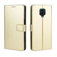 Custodia Portafoglio In Pelle Cover con Supporto BY5 per Xiaomi Redmi Note 9 Pro Oro