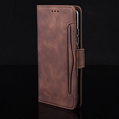 Custodia Portafoglio In Pelle Cover con Supporto BY6 per Huawei P60 Pro Marrone