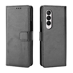 Custodia Portafoglio In Pelle Cover con Supporto BY6 per Samsung Galaxy Z Fold3 5G Nero