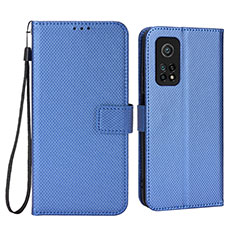 Custodia Portafoglio In Pelle Cover con Supporto BY6 per Xiaomi Mi 10T 5G Blu