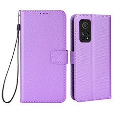 Custodia Portafoglio In Pelle Cover con Supporto BY6 per Xiaomi Mi 10T 5G Viola