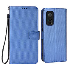 Custodia Portafoglio In Pelle Cover con Supporto BY6 per Xiaomi Mi 10T Pro 5G Blu