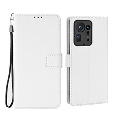 Custodia Portafoglio In Pelle Cover con Supporto BY6 per Xiaomi Mi Mix 4 5G Bianco