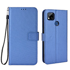 Custodia Portafoglio In Pelle Cover con Supporto BY6 per Xiaomi Redmi 10A 4G Blu