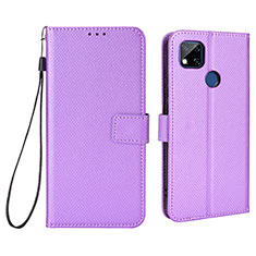 Custodia Portafoglio In Pelle Cover con Supporto BY6 per Xiaomi Redmi 9C NFC Viola